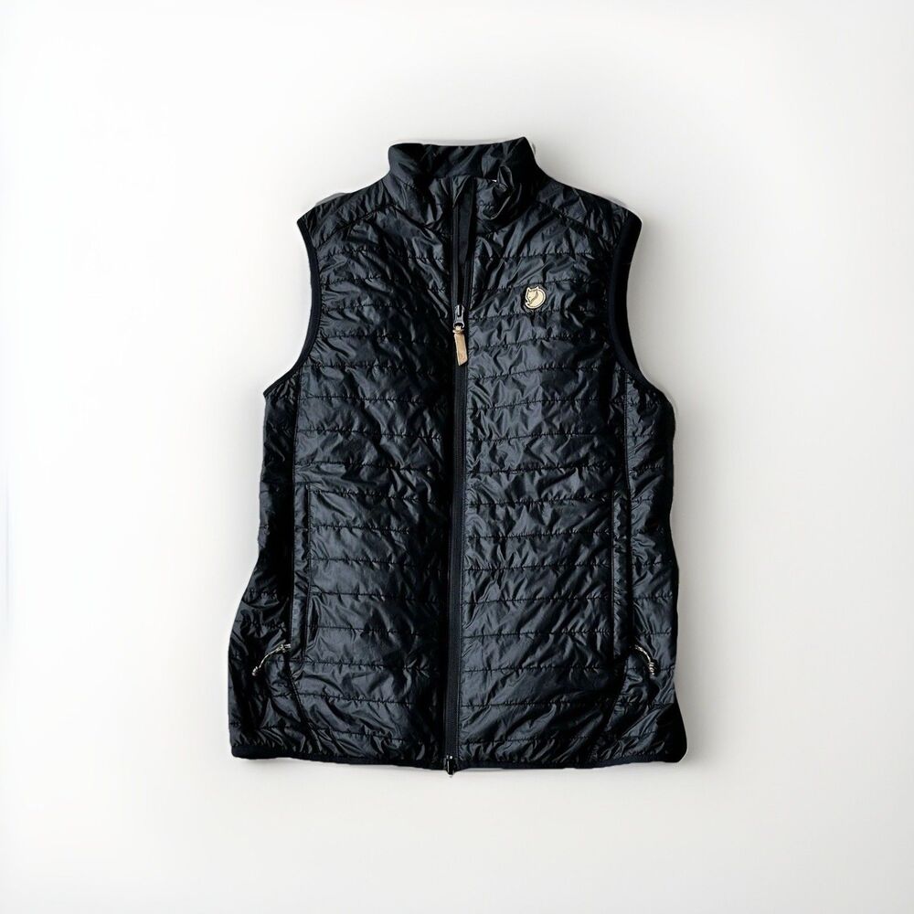 Women’s Small Fjällräven Abisko Padded Vest Black Lightweight Full Zip Insulated